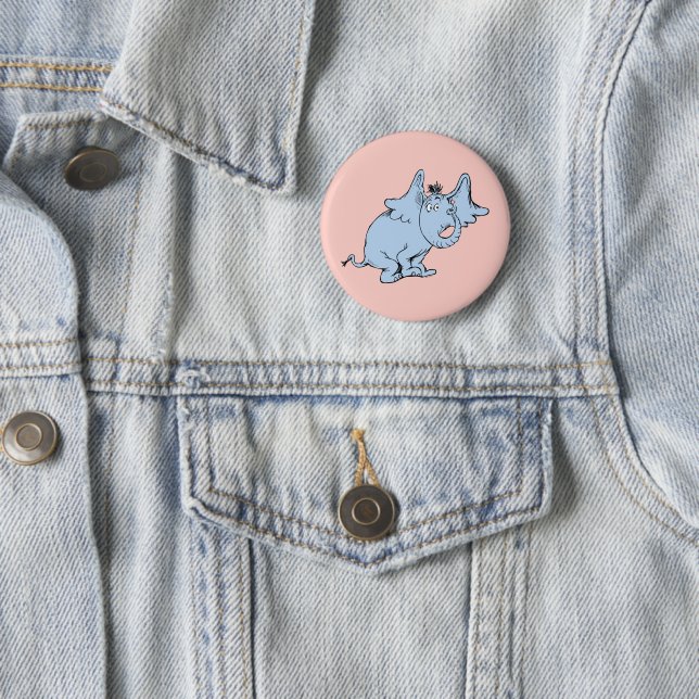 Dr. Seuss | Horton Side Look 2 Inch Round Button (In Situ)