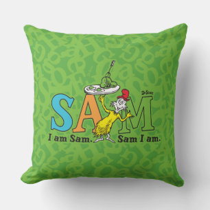 Dr. Seuss I Am Sam. Sam I Am. Throw Pillow