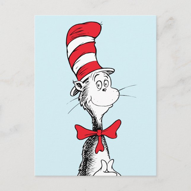 Dr. Seuss I Cat in the Hat Standing Tall Postcard (Front)