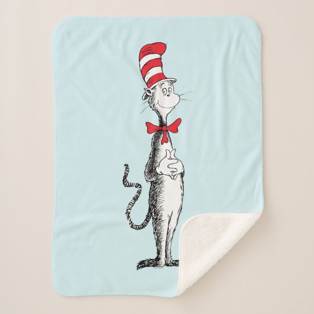 Dr. Seuss I Cat in the Hat Standing Tall Sherpa Blanket (Front)