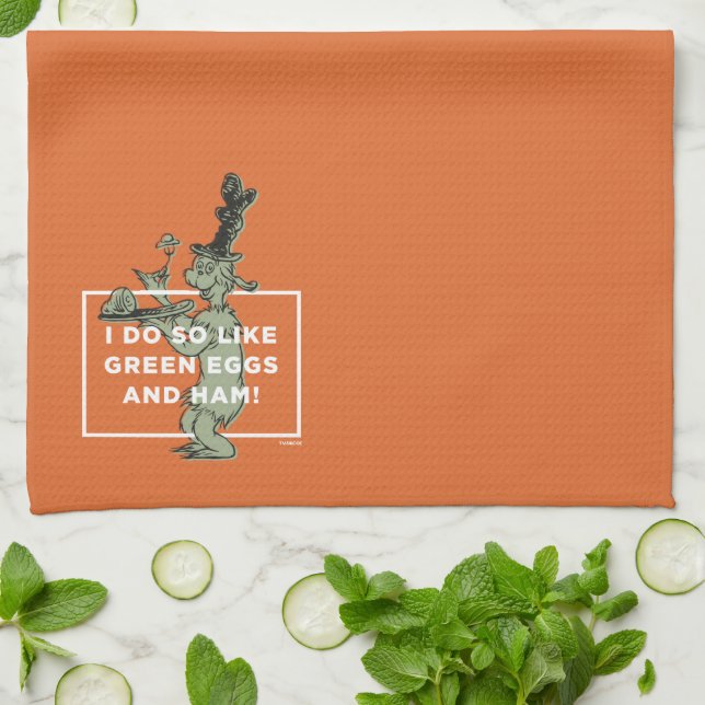 Dr. Seuss | I Do So Like Green Eggs and Ham Kitchen Towel (Folded)