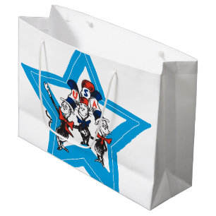 Dr. Seuss   Little Cats USA Hats Graphic Large Gift Bag
