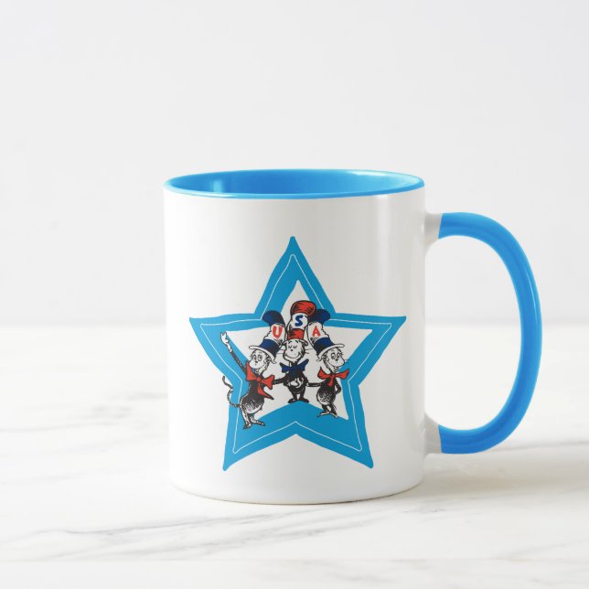 Dr. Seuss | Little Cats USA Hats Graphic Mug (Right)