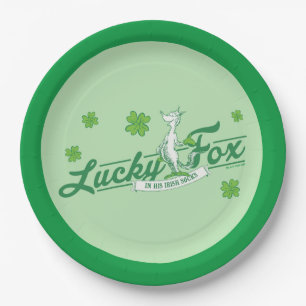 Dr. Seuss   Lucky Fox In His Irish Socks Paper Plate