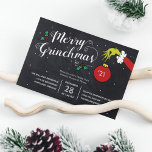 Dr. Seuss | Merry Grinchmas Grinch Holiday<br><div class="desc">Invite all your family and friends to your Holiday Party this year with these cute Dr. Seuss chalkboard invites. Personalize by adding all your party details.</div>