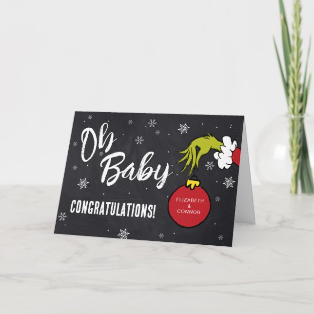 Dr. Seuss | Oh Baby Grinch Baby Congratulations Card (Front)
