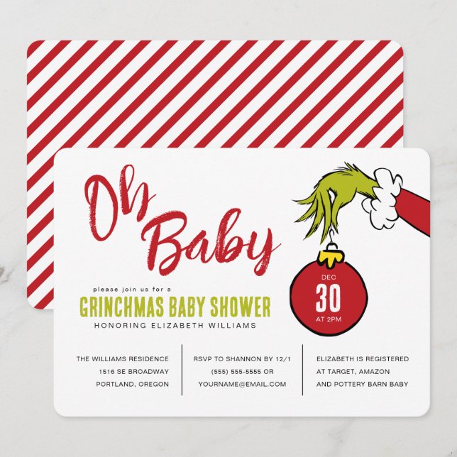 Dr. Seuss | Oh Baby Grinch Baby Shower (Front/Back)