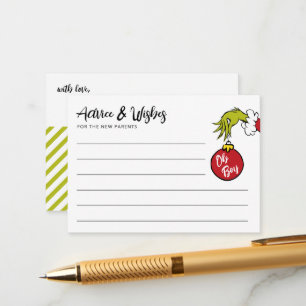 Dr. Seuss   Oh Boy Grinch Baby Advice Enclosure Card
