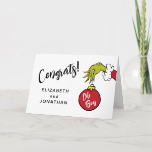 Dr. Seuss   Oh Boy Grinch Baby Congratulations Card