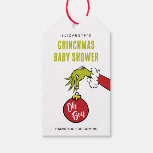 Dr. Seuss   Oh Boy Grinch Baby Shower Gift Tags