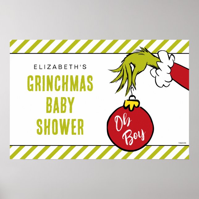 Dr. Seuss | Oh Boy Grinch Baby Shower Poster (Front)