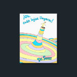 Dr. Seuss | ¡Oh, cuán lejos llegarás! Canvas Print<br><div class="desc">Fuel your daily journey with the timeless wisdom of ¡Oh, cuán lejos llegarás! This isn't just a piece of decor; it’s a daily manifesto for the dreamers, the doers, and the mountain-movers. Featuring the iconic boy in yellow navigating the whimsical, swirling peaks of Dr. Seuss’s imagination, this product brings a...</div>