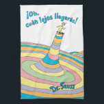 Dr. Seuss | ¡Oh, cuán lejos llegarás! Kitchen Towel<br><div class="desc">Fuel your daily journey with the timeless wisdom of ¡Oh, cuán lejos llegarás! This isn't just a piece of decor; it’s a daily manifesto for the dreamers, the doers, and the mountain-movers. Featuring the iconic boy in yellow navigating the whimsical, swirling peaks of Dr. Seuss’s imagination, this product brings a...</div>