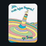 Dr. Seuss | ¡Oh, cuán lejos llegarás! Magnet<br><div class="desc">Fuel your daily journey with the timeless wisdom of ¡Oh, cuán lejos llegarás! This isn't just a piece of decor; it’s a daily manifesto for the dreamers, the doers, and the mountain-movers. Featuring the iconic boy in yellow navigating the whimsical, swirling peaks of Dr. Seuss’s imagination, this product brings a...</div>