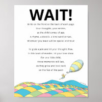 Dr. Seuss | Oh, The Places Guest Book Party Sign