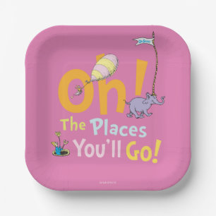 Dr. Seuss Oh! The Places Parade Paper Plate