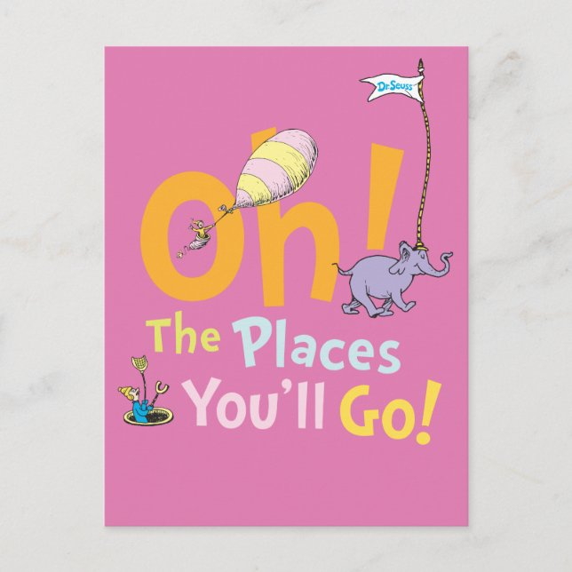 Dr. Seuss | Oh! The Places Parade Postcard (Front)