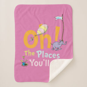 Dr. Seuss Oh! The Places Parade Sherpa Blanket