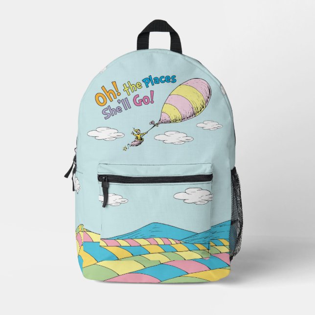 Dr. Seuss | Oh, The Places She'll Go! Printed Backpack (Front)