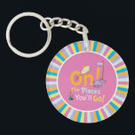 Dr. Seuss | Oh, The Places You'll Go! Keychain<br><div class="desc">This cute Dr. Seuss sticker is the perfect gift for your graduate.</div>