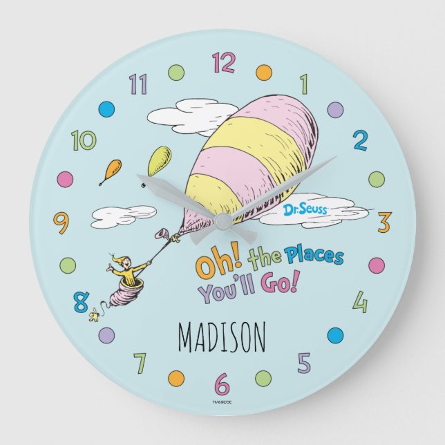 Dr. Seuss | Oh, The Places You'll Go! Large Clock (Front)