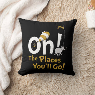 Dr. Seuss Oh, The Places You'll Go! Retro Throw Pillow