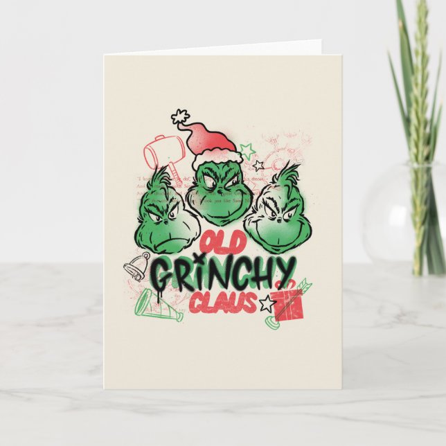 Dr. Seuss | Old Grinch Claus Card (Front)