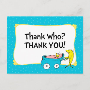 Dr. Seuss   One Fish - Boy Baby Shower Thank You Postcard
