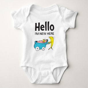 Dr. Seuss   One Fish   Hello I'm New Here Baby Bodysuit