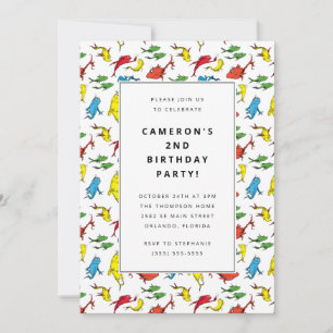 Dr. Seuss - One Fish, Two Fish   Kids Birthday Invitation