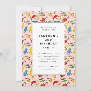 Dr. Seuss - One Fish, Two Fish   Kids Birthday Invitation
