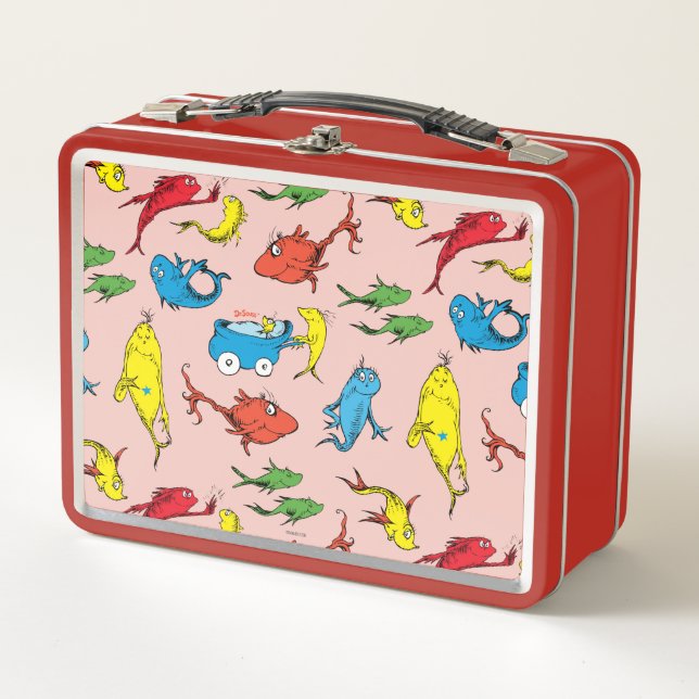 Dr. Seuss | One Fish Two Fish Pattern Metal Lunch Box (Front)