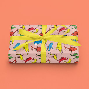 Dr. Seuss   One Fish Two Fish Pattern Wrapping Paper Sheet