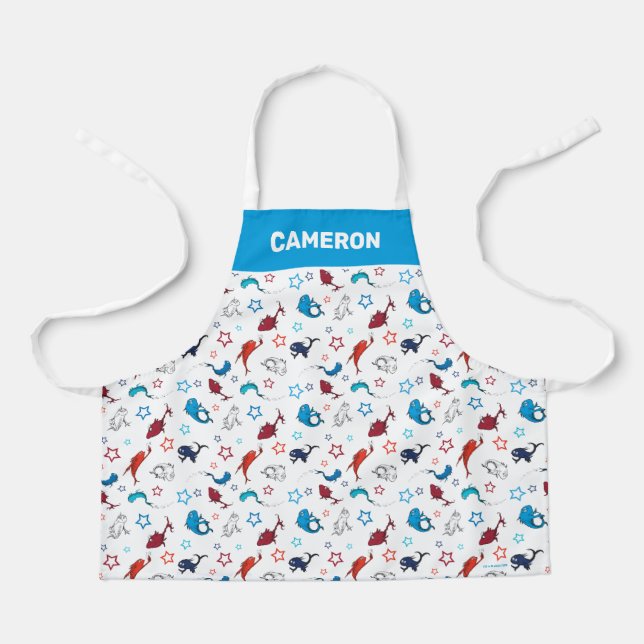 Dr. Seuss | One Fish Two Fish Star Pattern Apron (Front)