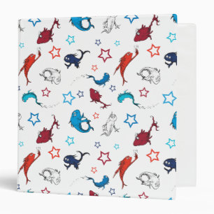 Dr. Seuss One Fish Two Fish Star Pattern Binder