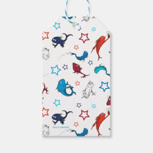 Dr. Seuss   One Fish Two Fish Star Pattern Gift Tags
