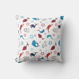 Dr. Seuss   One Fish Two Fish Star Pattern Throw Pillow