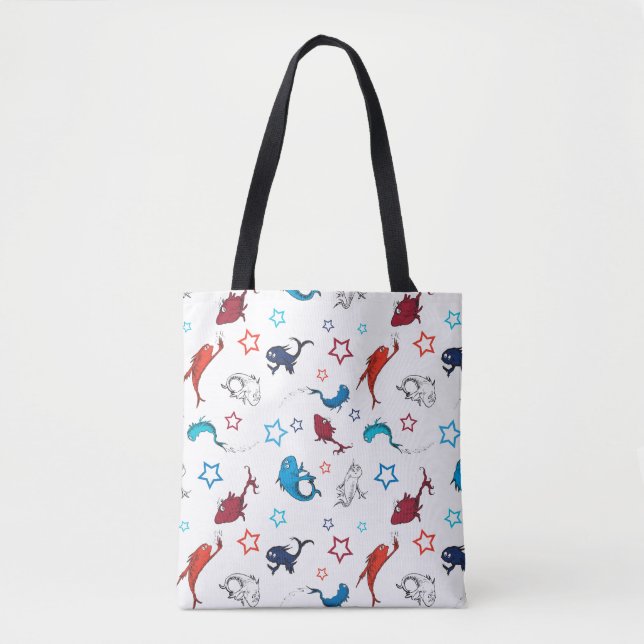 Dr. Seuss | One Fish Two Fish Star Pattern Tote Bag (Front)