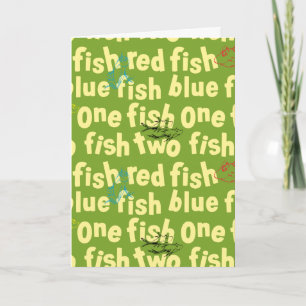 Dr. Seuss   One Fish Two Fish Typography Pattern Card