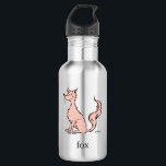 Dr. Seuss | Pink Fox 532 Ml Water Bottle<br><div class="desc">This officially licensed Dr. Seuss design features a classic, minimalist illustration of the whimsical pink fox character. The character is depicted sitting with its eyes closed and a bushy tail, accompanied by the word "fox" and the authentic Dr. Seuss signature. This simple yet recognizable artwork captures the charming, hand-drawn style...</div>