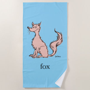 Dr. Seuss   Pink Fox Beach Towel