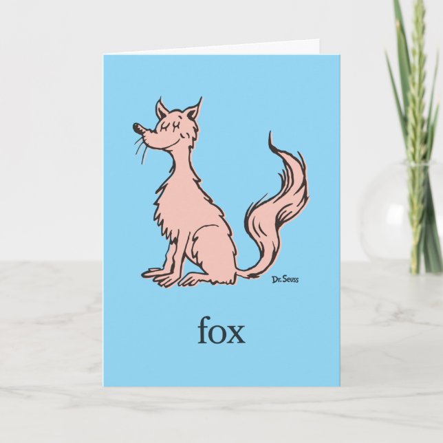 Dr. Seuss | Pink Fox Card (Front)
