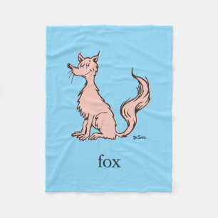 Dr. Seuss Pink Fox Fleece Blanket
