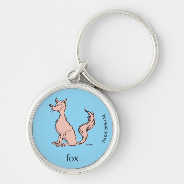 Dr. Seuss | Pink Fox Keychain (Front)