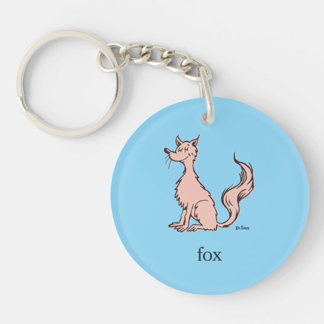 Dr. Seuss | Pink Fox Keychain (Front)