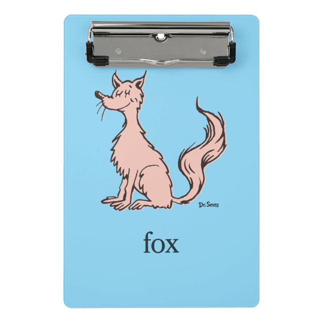 Dr. Seuss | Pink Fox Mini Clipboard (Front)