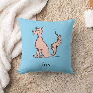 Dr. Seuss   Pink Fox Throw Pillow