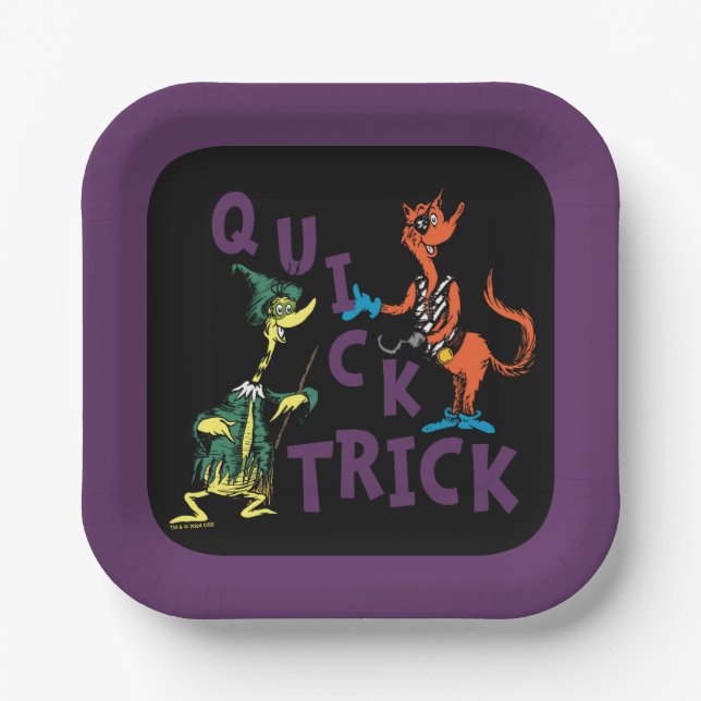 Dr. Seuss | Quick Trick Halloween Graphic Paper Plate (Front)