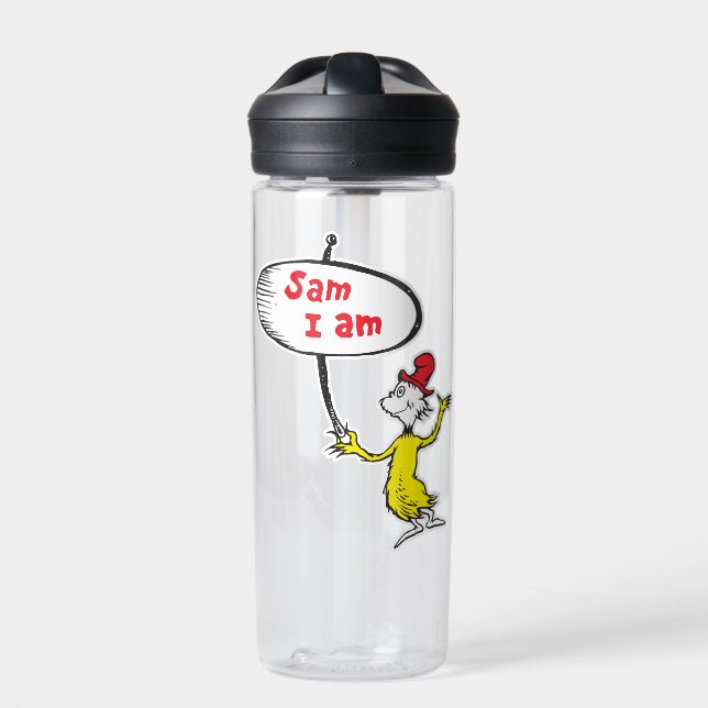 Dr. Seuss | Sam-I-Am Holding Sign Water Bottle (Front)