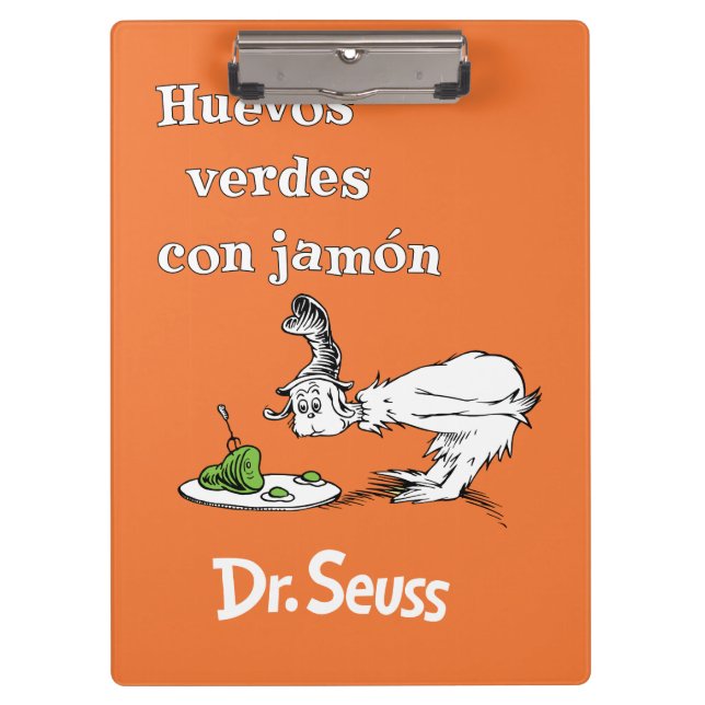 Dr. Seuss Spanish Green Eggs and Ham Clipboard (Front)